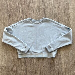 Nike Gray Fleece Cropped Sweater
